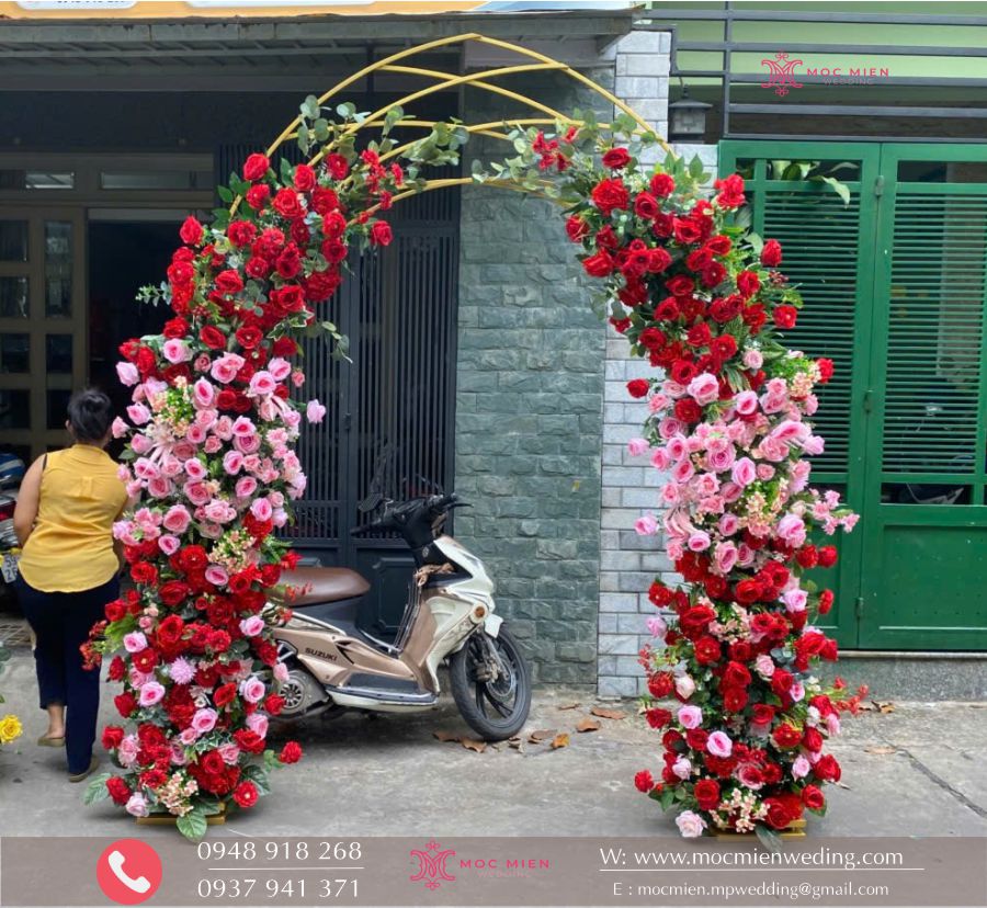 Địa chỉ bán cổng hoa cưới vải giá rẻ nhất TPHCM