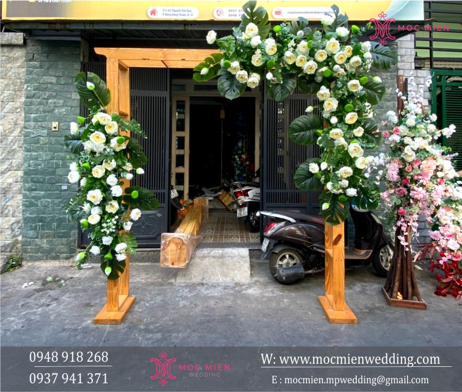 Bán & cho thuê cổng cưới hoa sen lụa cao cấp 