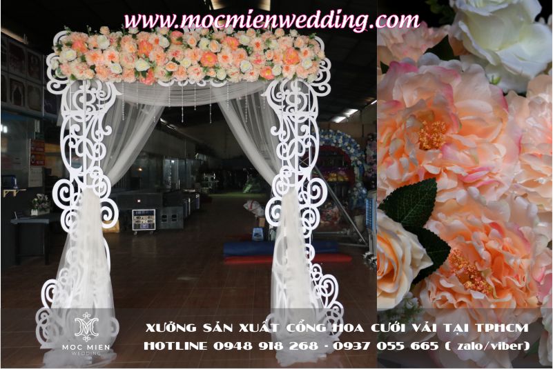 Cổng hoa cưới cắt CNC giá rẻ tại tphcm