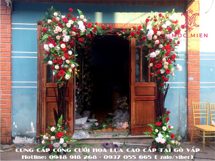 Cung cấp cổng cưới hoa lụa cao cấp tại TPHCM