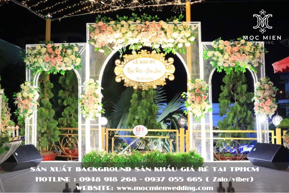 Bán background sân khấu, phông chụp hình đám cưới giá rẻ tại TPHCM