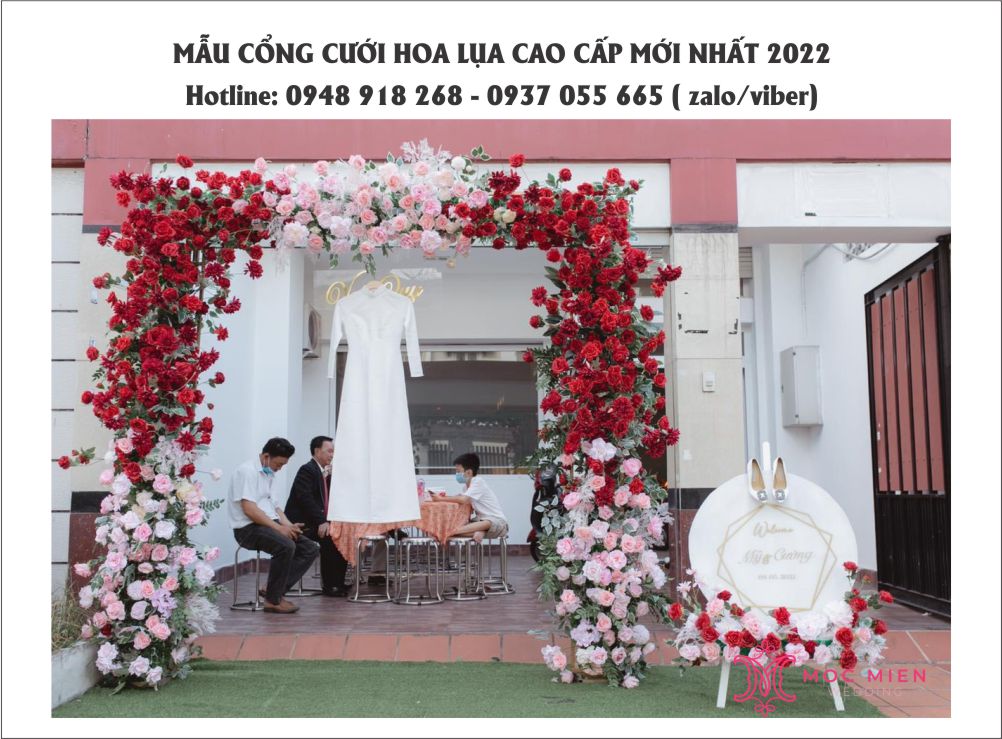 Dịch vụ bán và cho thuê cổng cưới hoa lụa giá rẻ tại tphcm