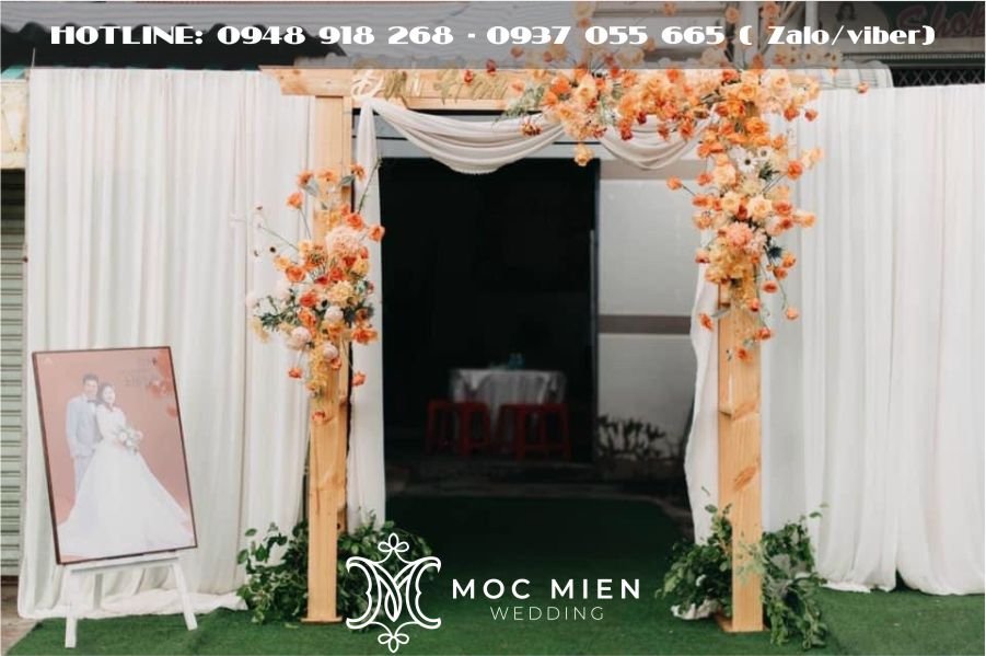 Cho thue cổng hoa cưới lụa giá rẻ tại TPHCM