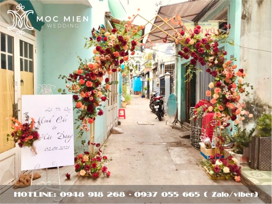 Cho thuê cổng hoa cưới hiện đại tại TPHCM