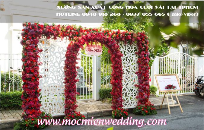 Mẫu cổng hoa cưới cắt CNC lớn cho nhà hàng tiệc cưới 