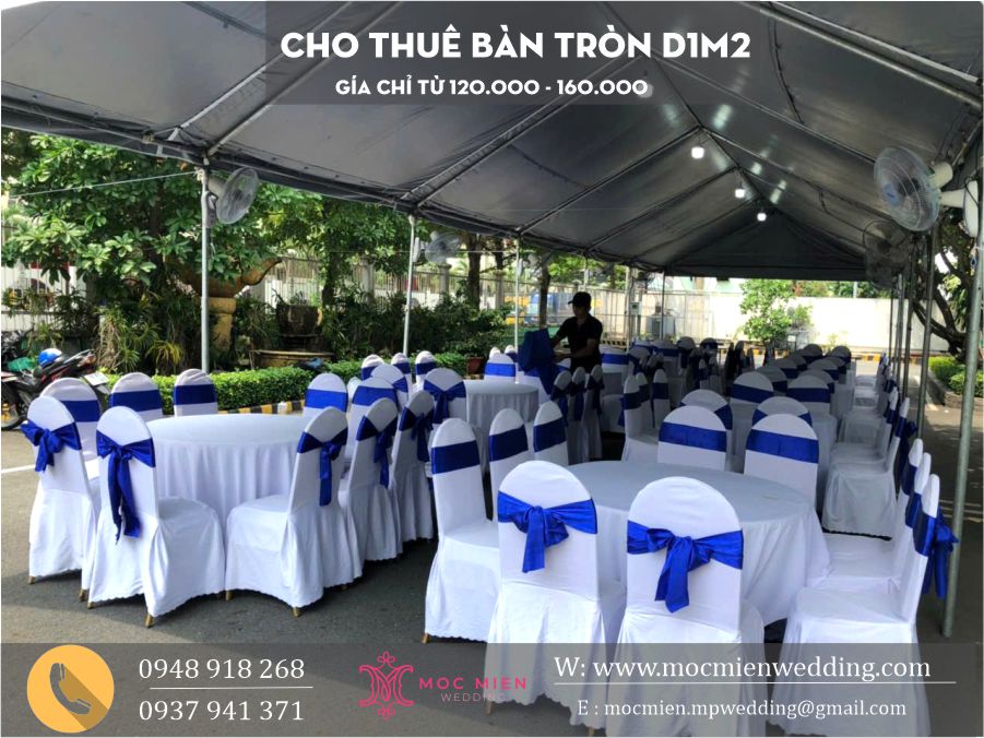 Cho thuê bàn tròn inox giá chỉ từ 120,000 vnđ - 160,000 vnđ