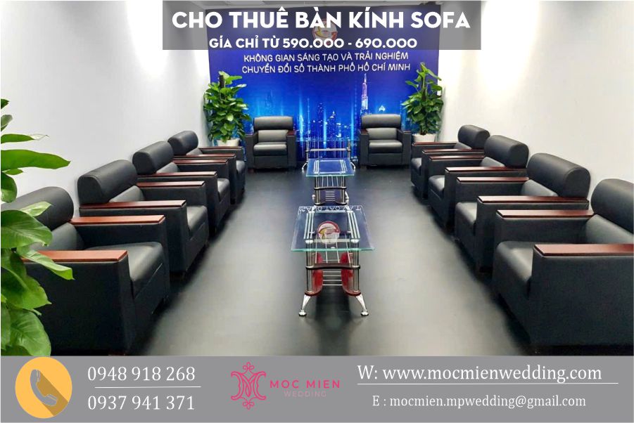 Cho thuê bộ bàn ghế sofa cho sự kiện cao cấp tại tphcm