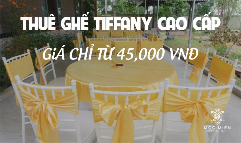 Thuê bộ bàn ghế tiffany cao cấp đãi tiệc chỉ từ 450000 vnđ