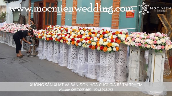 Bán đôn hoa cưới giá rẻ tại TPHCM cho nhà hàng, trung tâm hội nghị tiệc cưới tại TPHCM