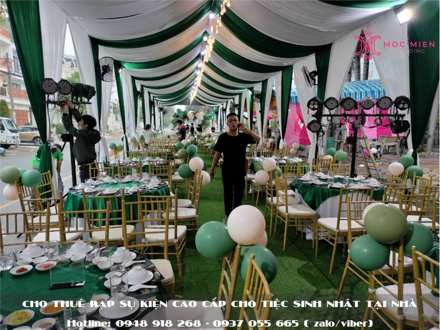 Dịch vụ cho thê rạp thôi nôi - rạp sinh nhật - rạp đám cưới đẹp nhất quận Bình Tân