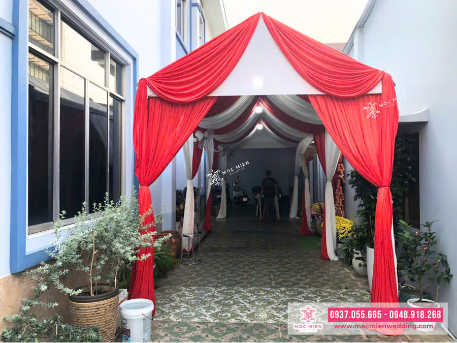 Rạp cưới tone đỏ 