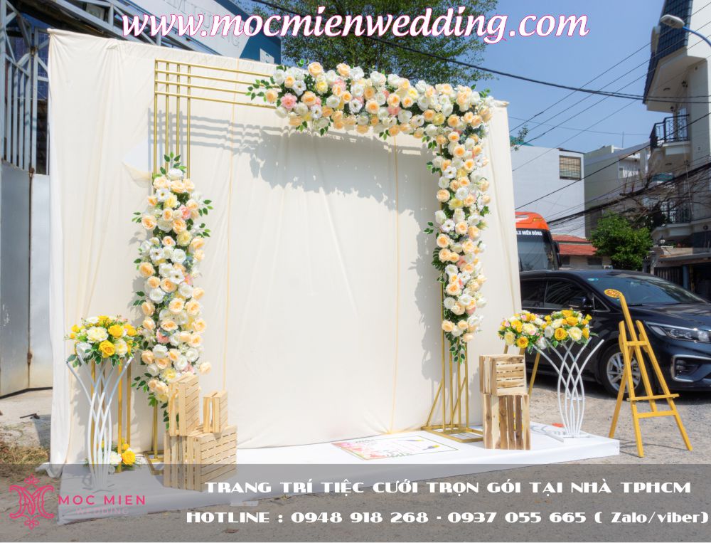 Trang trí backdrop chụp ảnh cưới tại TPHCM