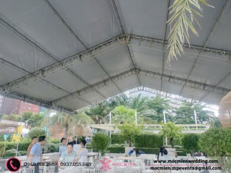 Nhà bạt không gian hoàn thành được 80%