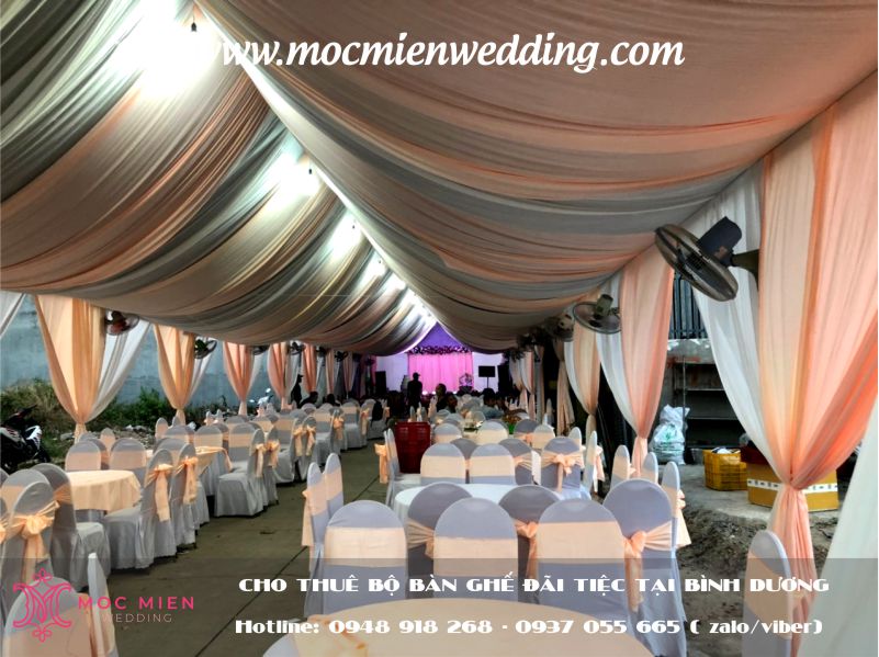 Cho thuê bộ bàn ghế đãi tiệc đám cưới sang trọng tại TPHCM