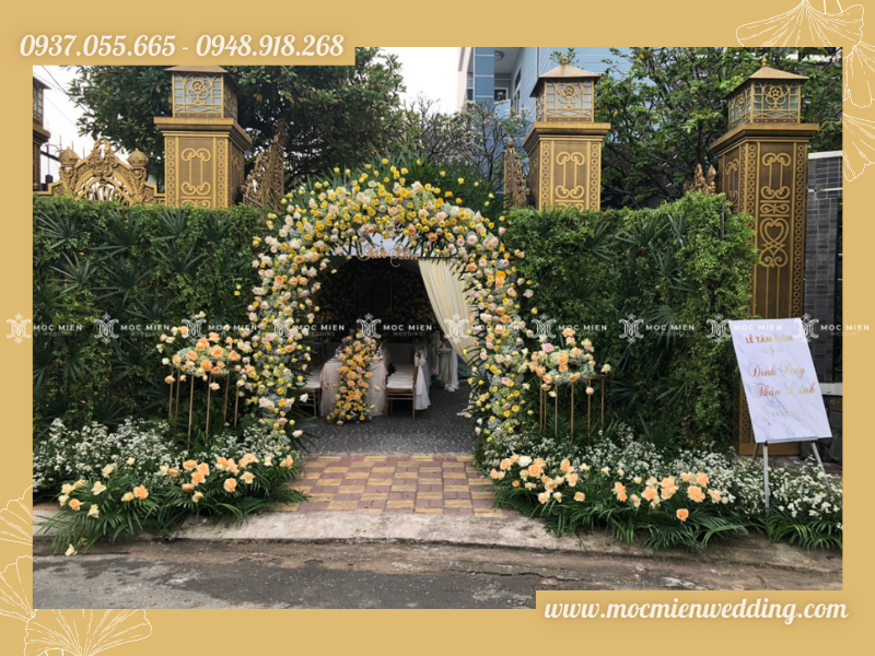 Trang trí cổng hoa cưới đẹp